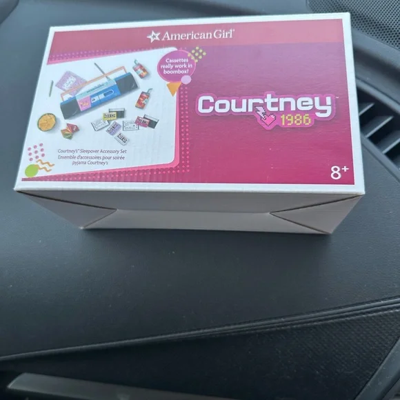 American Girl Courtney Belt Bag and Watch Set and boom box set- Black and Purple - Picture 4 of 4